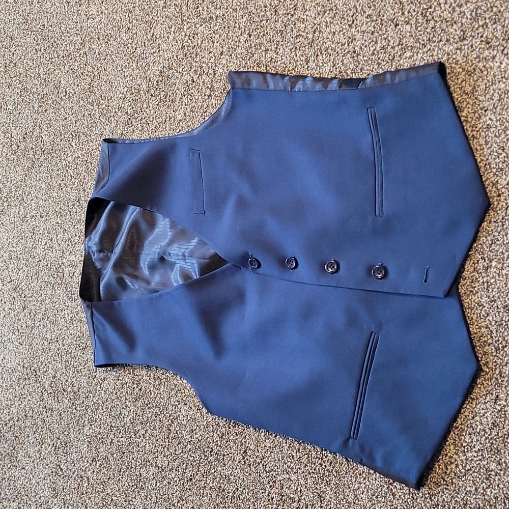 Blue suit vest